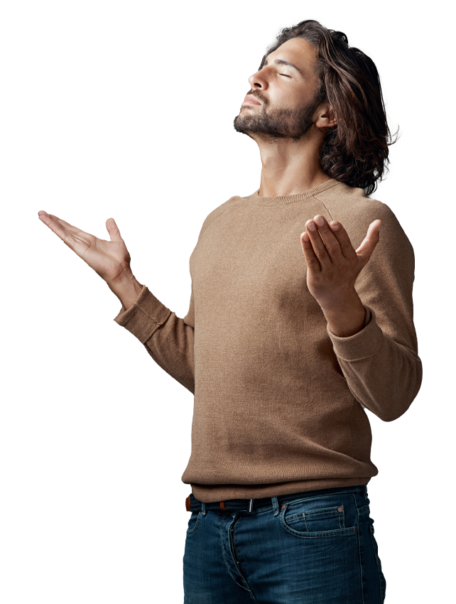 man-prasing-God-home